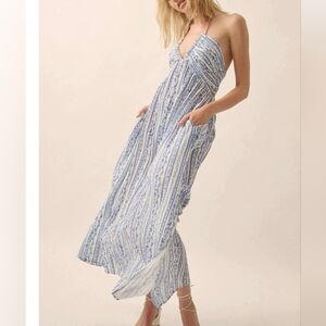 Promesa Floral Blue and White Romper